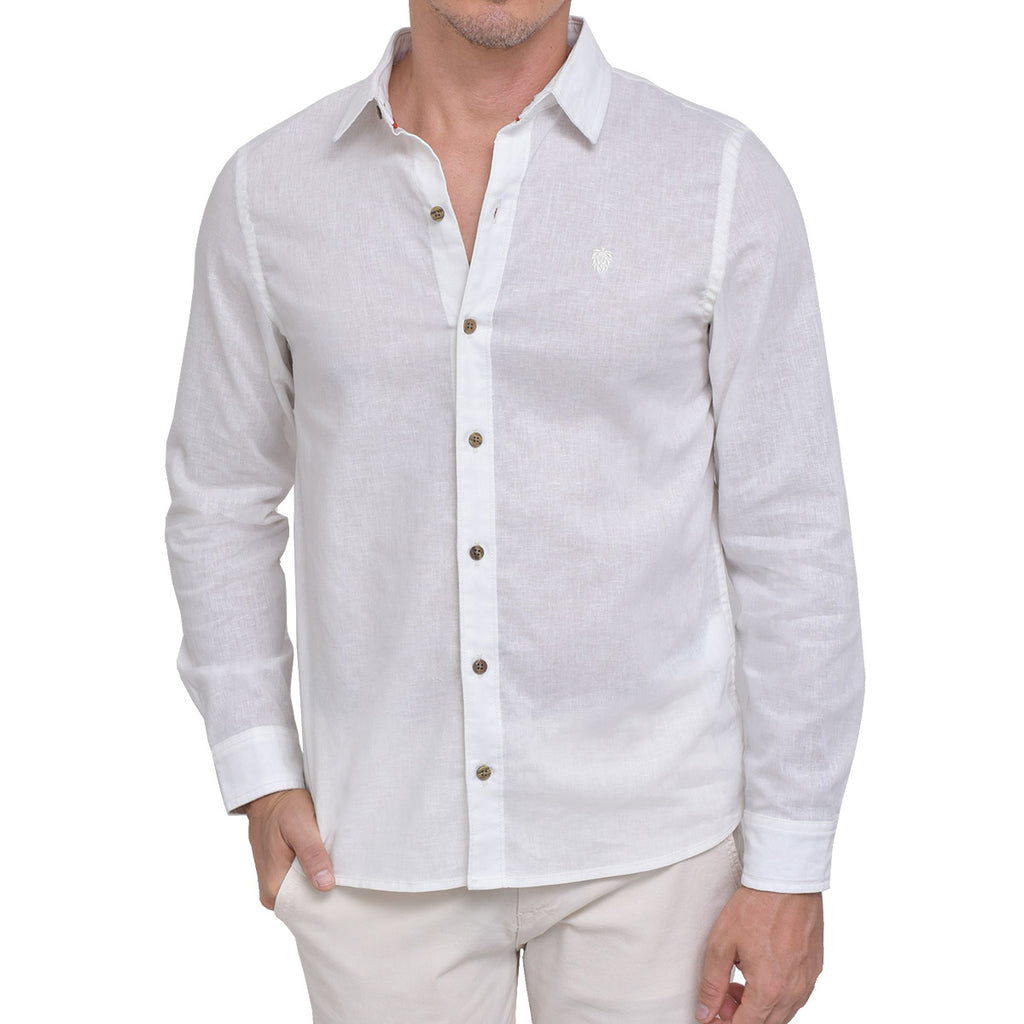CAMISA LINO CAGLIARI BLANCA