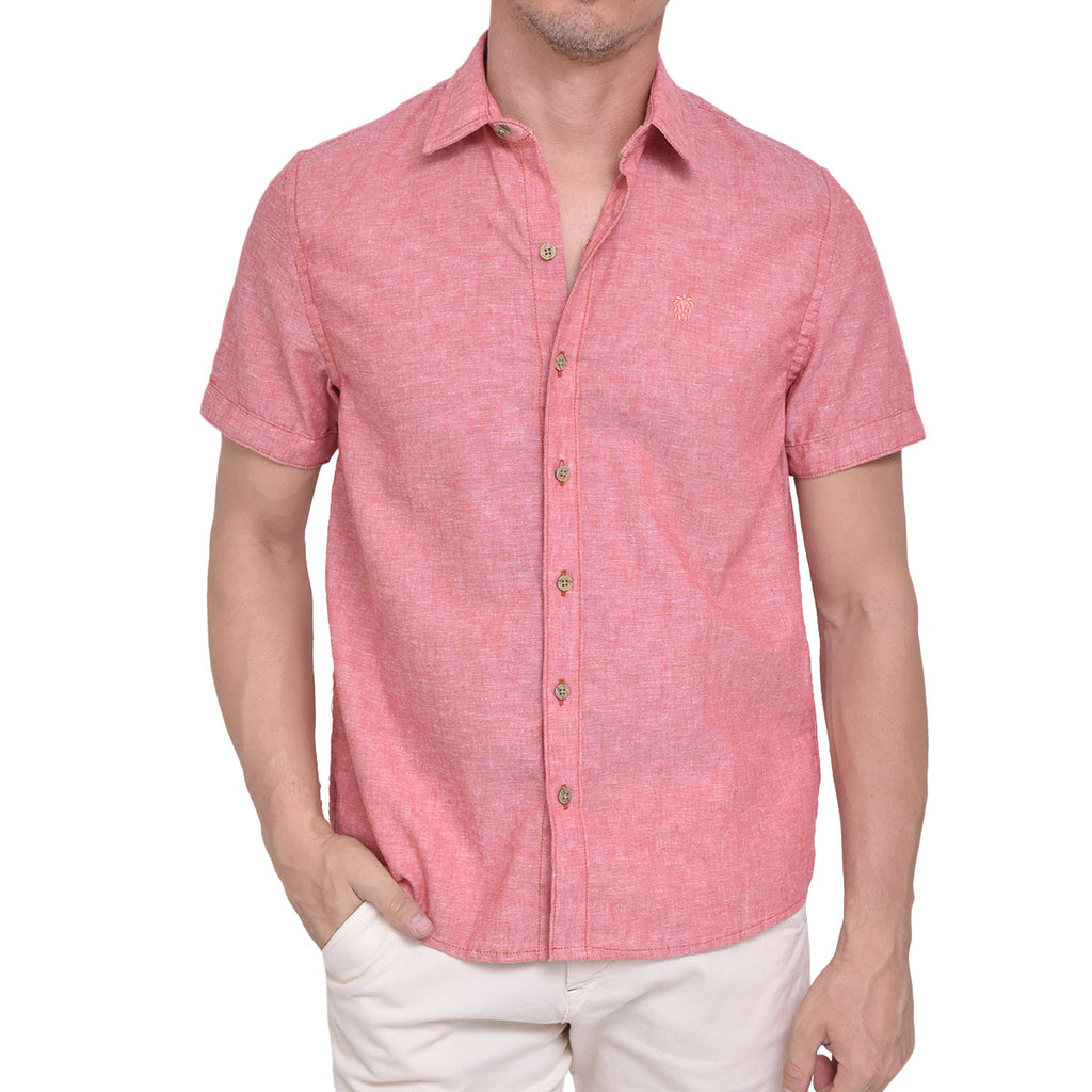CAMISA LINO CAGLIARI ROJA