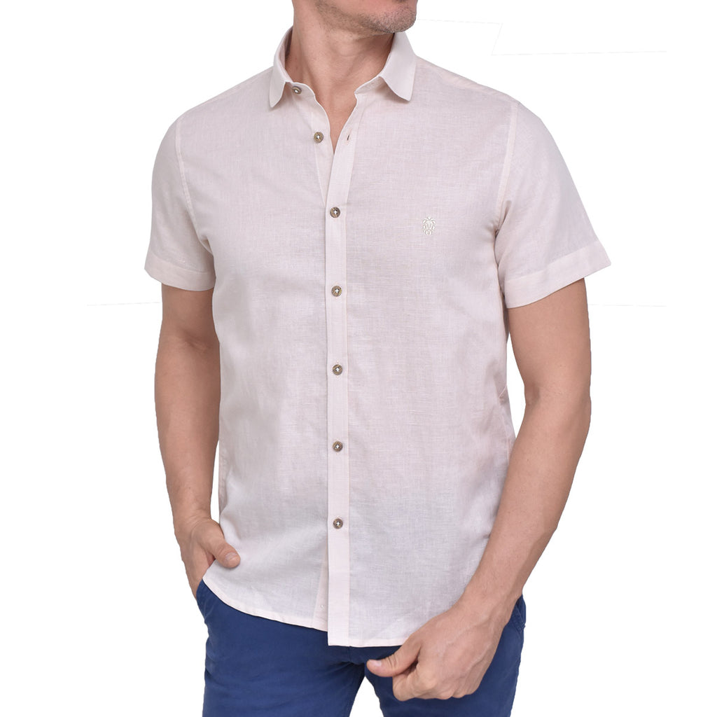 CAMISA MC LINO BIGGIO BEIGE