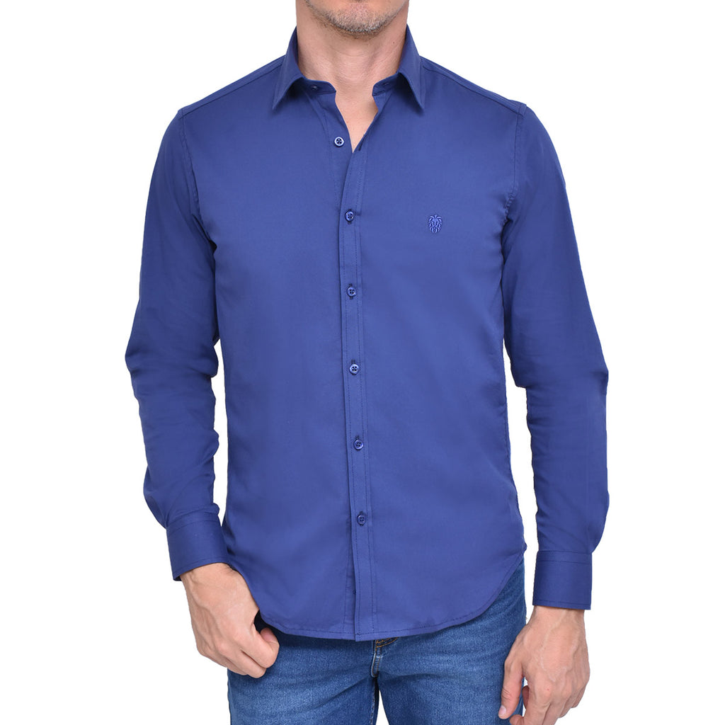 CAMISA POPELINE AZUL