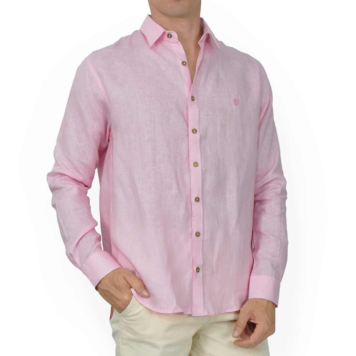 CAMISA LINO GARDA ROSADA
