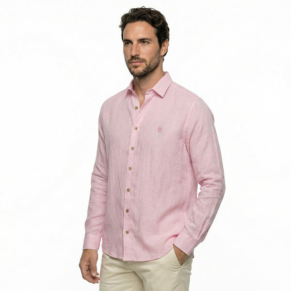 CAMISA LINO GARDA ROSADA