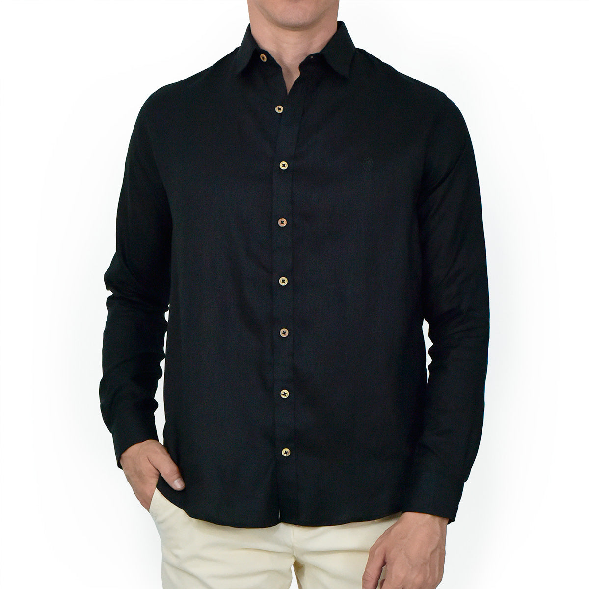 CAMISA LINO GARDA AZUL NOCHE