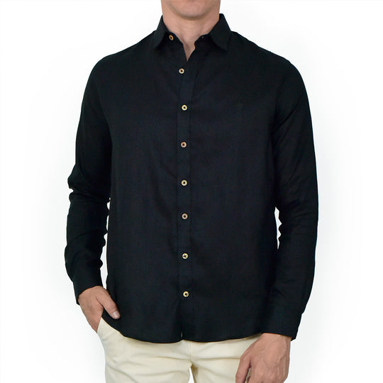 CAMISA LINO GARDA AZUL NOCHE