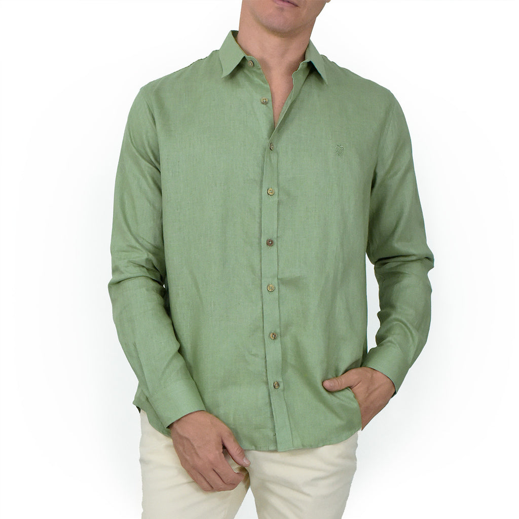 CAMISA LINO GARDA VERDE MILITAR