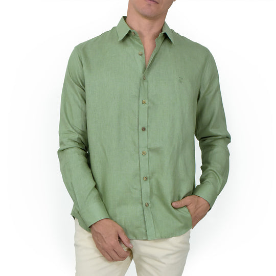 CAMISA LINO GARDA VERDE MILITAR