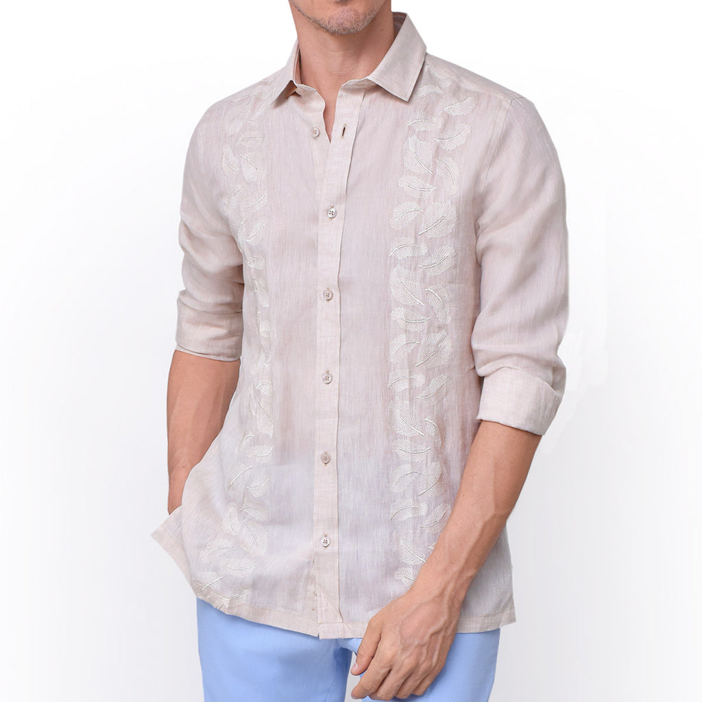 GUAYABERA PREMIUM LINO BEIGE