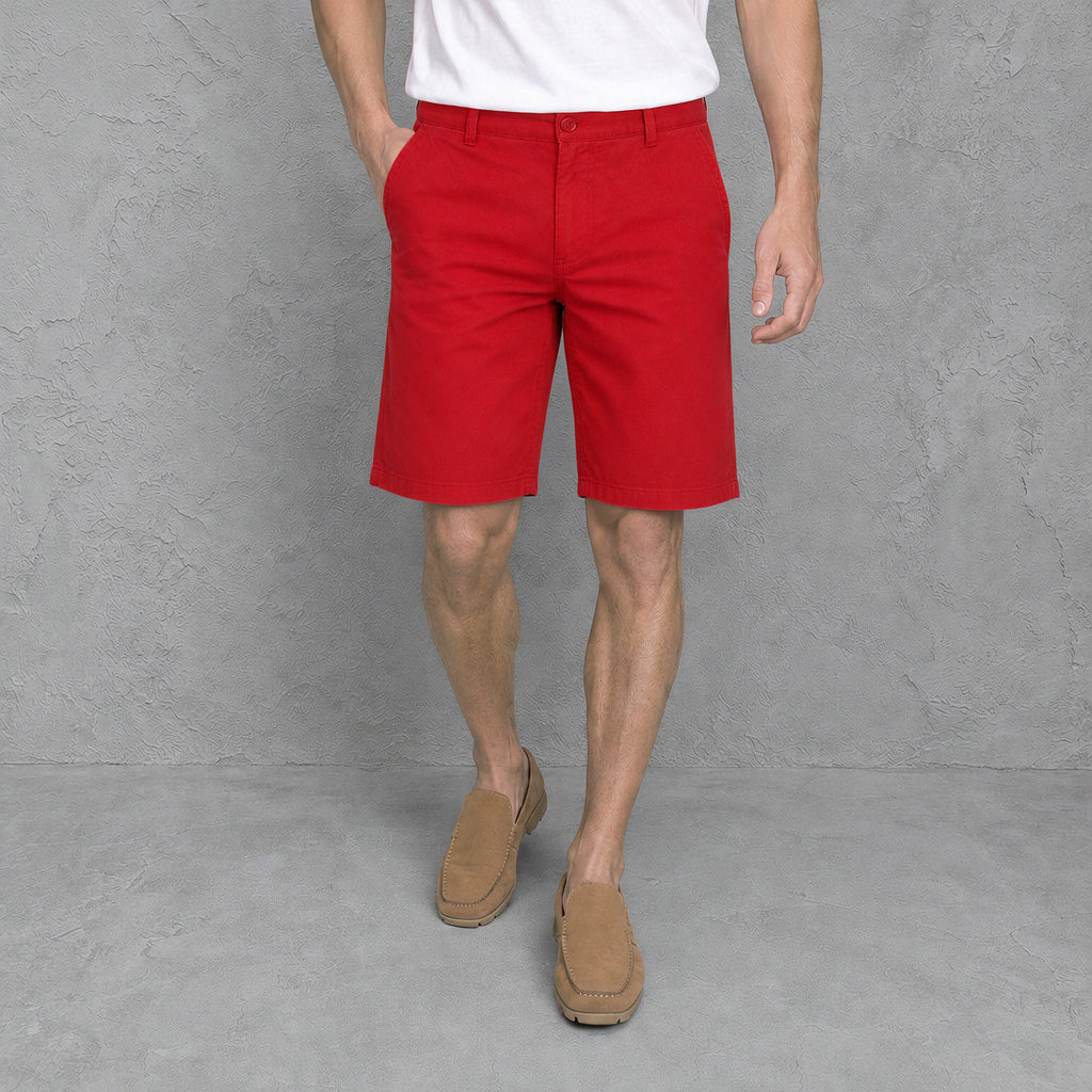 BERMUDA LINO PRESTO ROJA