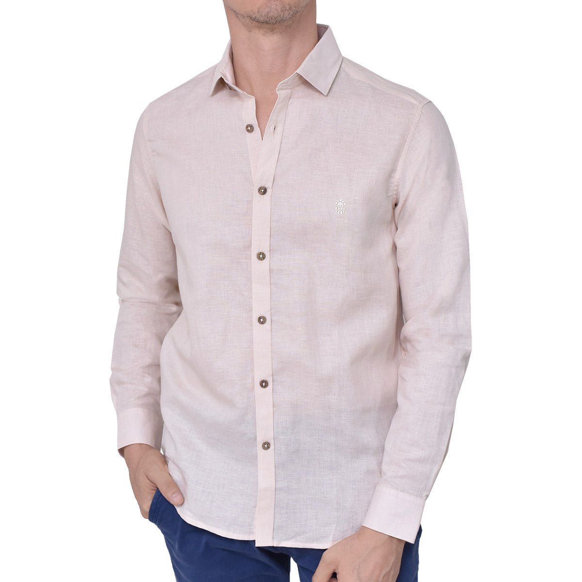 CAMISA LINO BIGGIO BEIGE