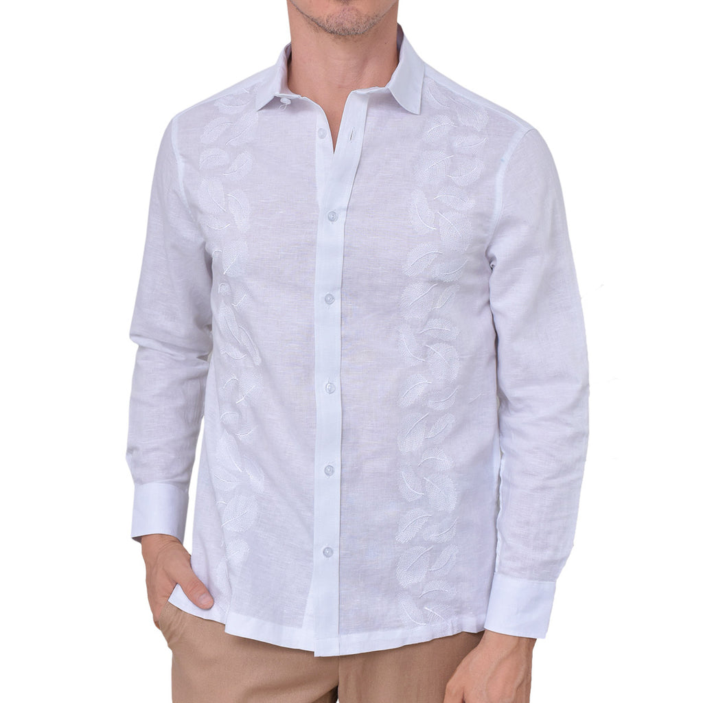 GUAYABERA PREMIUM LINO BLANCA