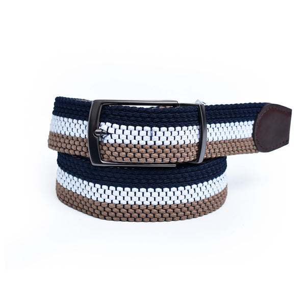 CINTURÓN ELÁSTICO CAFE / TRAMA