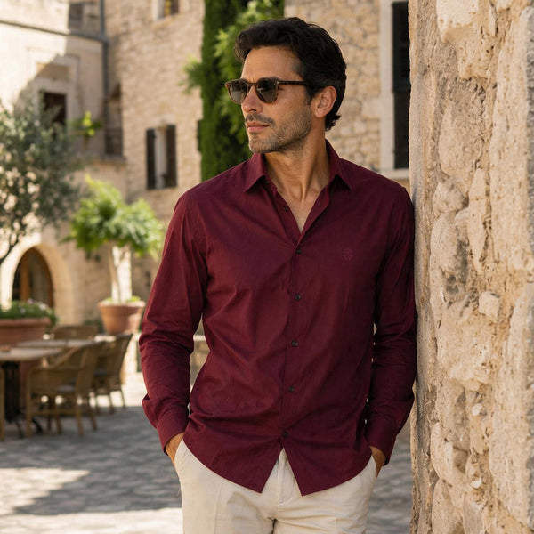 CAMISA DOLOMITI VINOTINTO