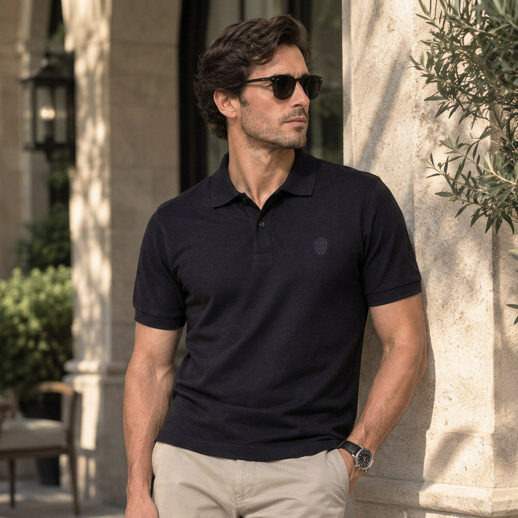 POLO MICROPINA NEGRO