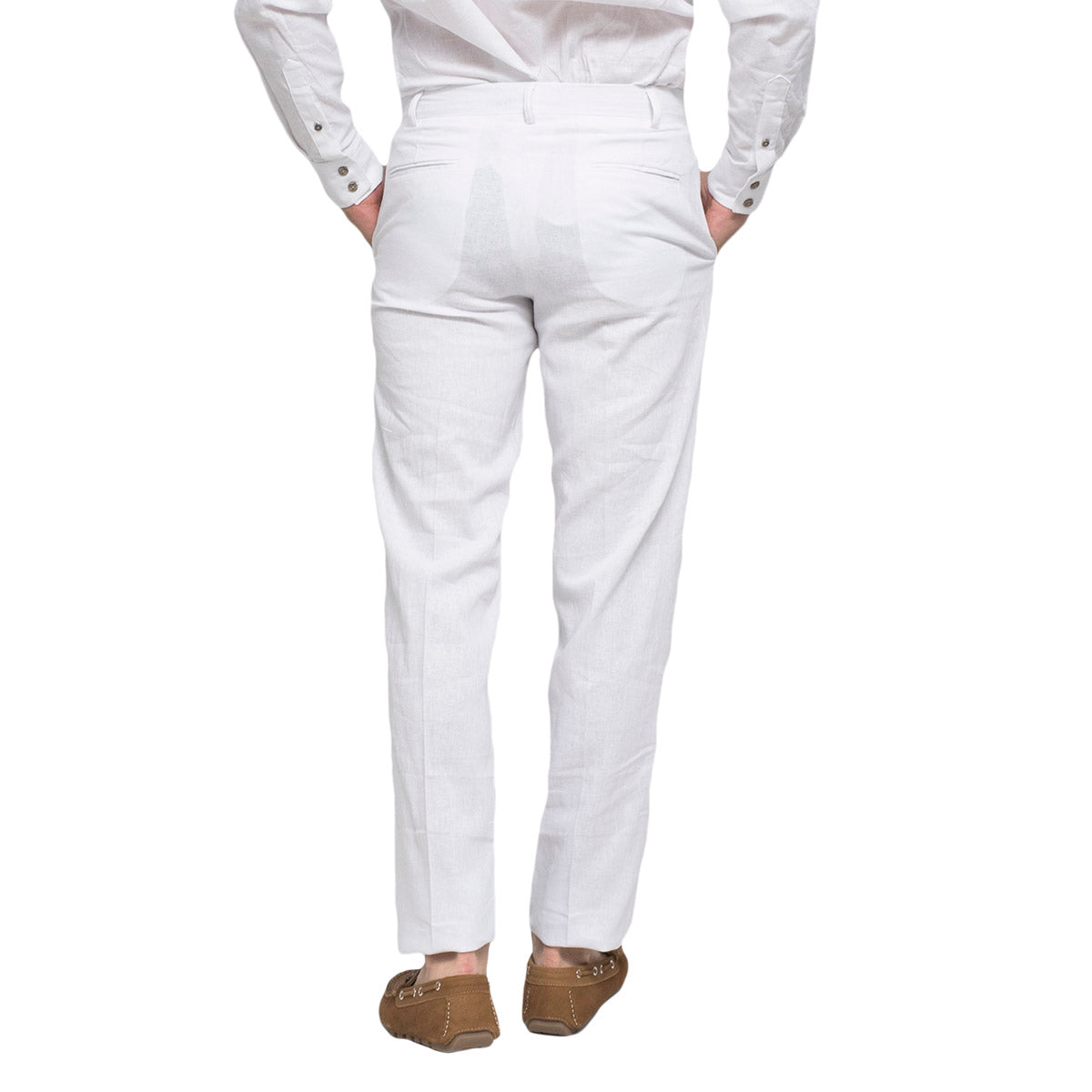 PANTALÓN LINO ESSENZIALE BLANCO