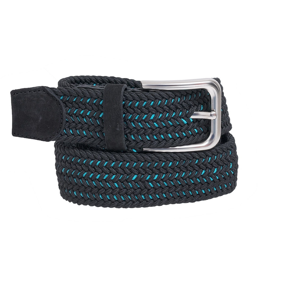 CINTURÓN ELÁSTICO NEGRO Y AZUL